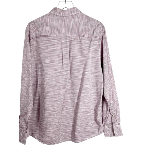 TOMMY BAHAMA Island Modern Fit Lavender Button Down Long Sleeve Shirt Large - Picture 5 of 6
